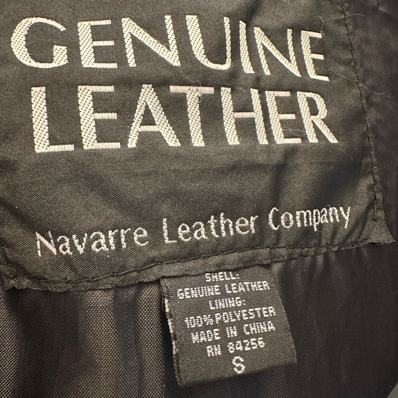 Women's Black Patchwork Leather Jacket Mid hip Small - Picture 10 of 10